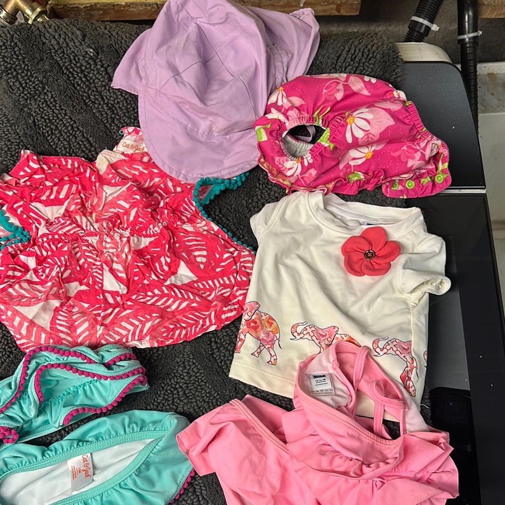 Pink and Purple Kids Swim Set